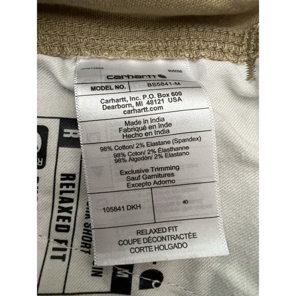 CARHARTT Relaxed Fit Rugged Flex Brown Shorts Men 40 105841 DKH - Picture 5 of 8